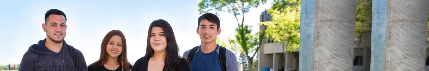 Four Students standing at Butte College Campus